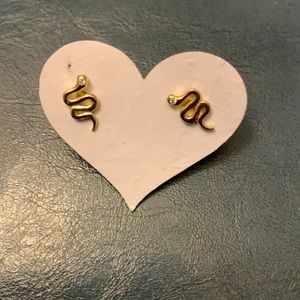 Snake stud earrings